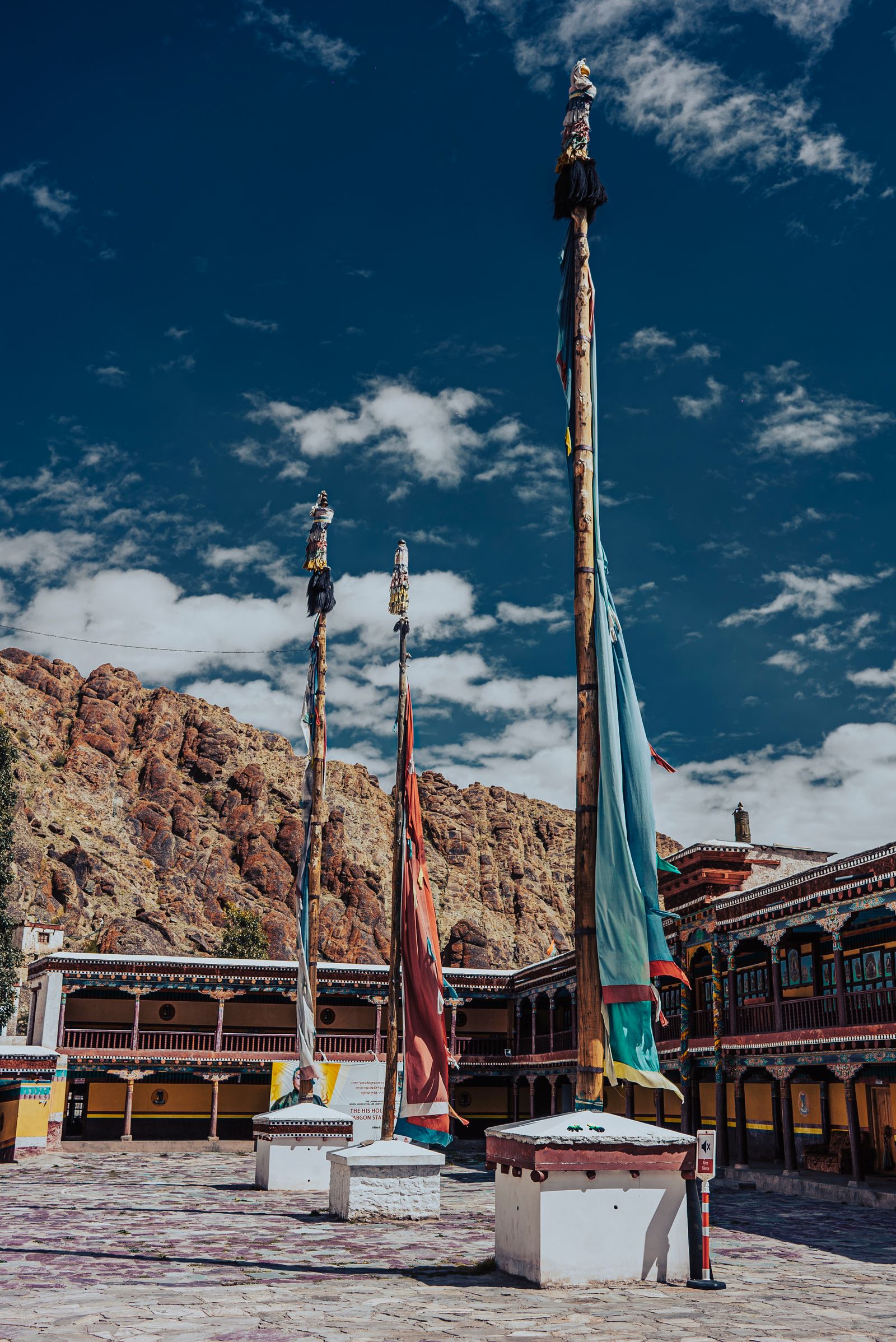 Ladakhi monastery in the mountains